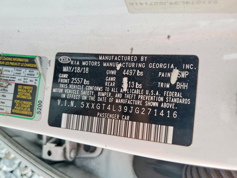 Продаж на аукціоні авто 2018 Kia Optima, vin: 5XXGT4L39JG271416, номер лоту: 58836666