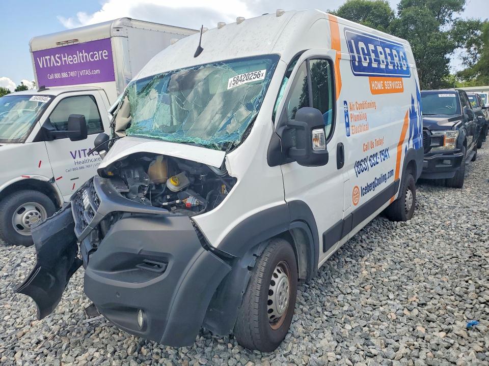 58420256 :رقم المزاد ، 3C6LRVBG0RE100301 vin ، 2024 Ram Promaster 1500 مزاد بيع