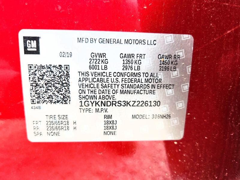Aukcja sprzedaży 2019 Cadillac Xt5, vin: 1GYKNDRS3KZ226130, numer aukcji: 56258646