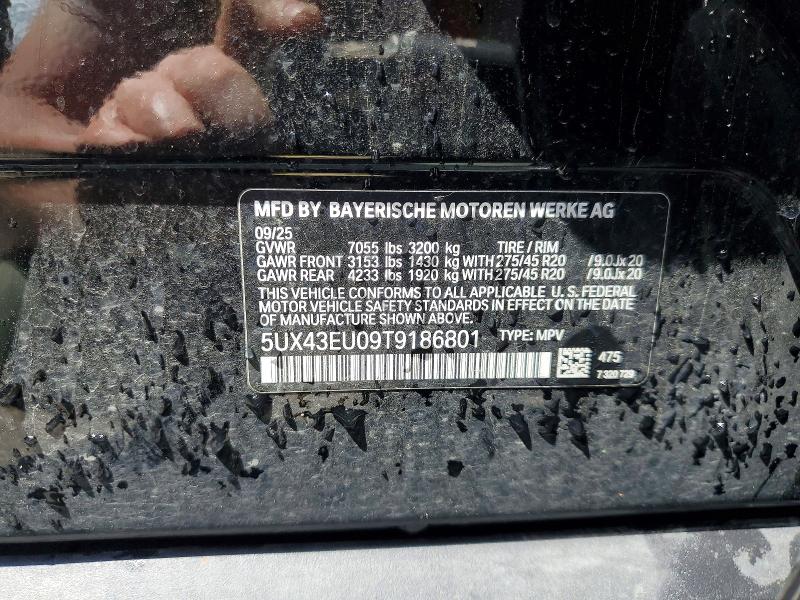 Aukcja sprzedaży 2026 Bmw X5, vin: 5UX43EU09T9186801, numer aukcji: 57734376