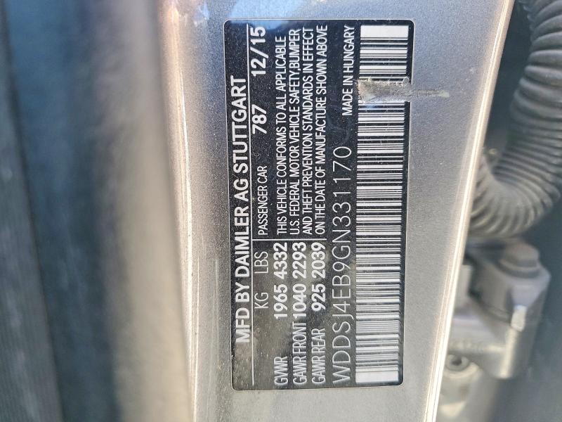 Aukcja sprzedaży 2016 Mercedes-benz Cla, vin: WDDSJ4EB9GN331170, numer aukcji: 58385716