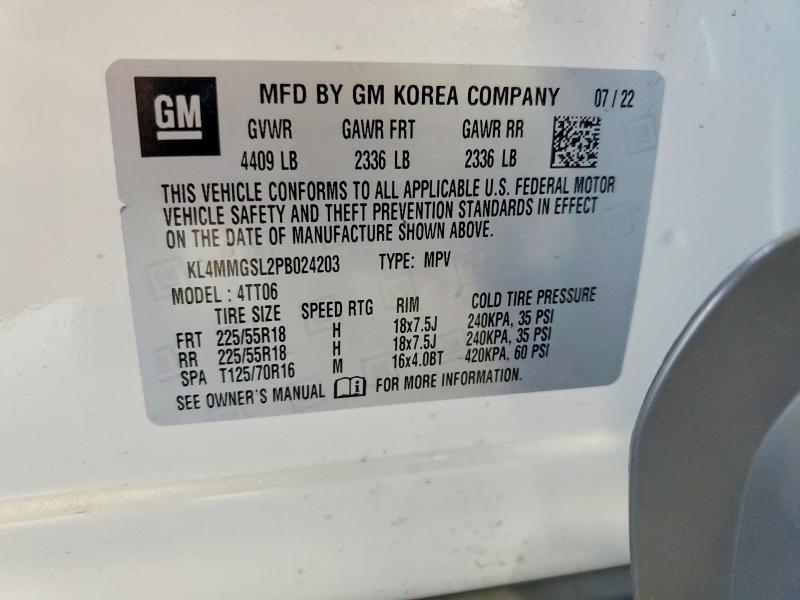 2023 Buick Encore Gx მანქანა იყიდება აუქციონზე, vin: KL4MMGSL2PB024203, აუქციონის ნომერი: 57164906