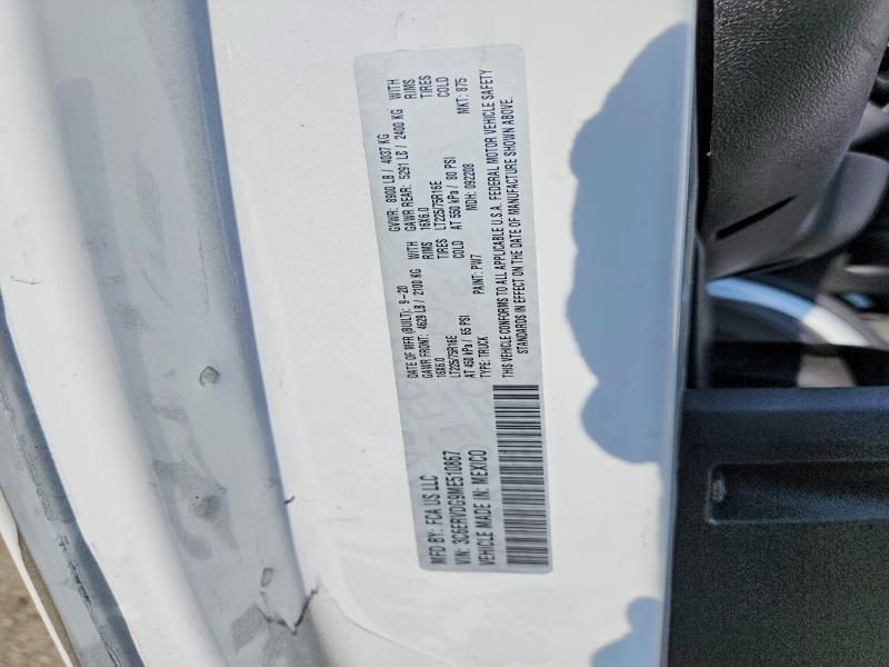 Aukcja sprzedaży 2021 Ram Promaster 2500, vin: 3C6ERVDG9ME510867, numer aukcji: 58805356