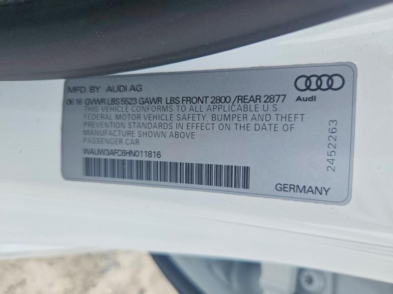 57068346 :رقم المزاد ، WAUW3AFC6HN011816 vin ، 2017 Audi A7 مزاد بيع