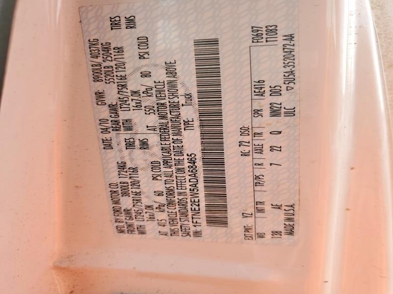 58163096 :رقم المزاد ، 1FTNE2EW5ADA68465 vin ، 2010 Ford Econoline مزاد بيع