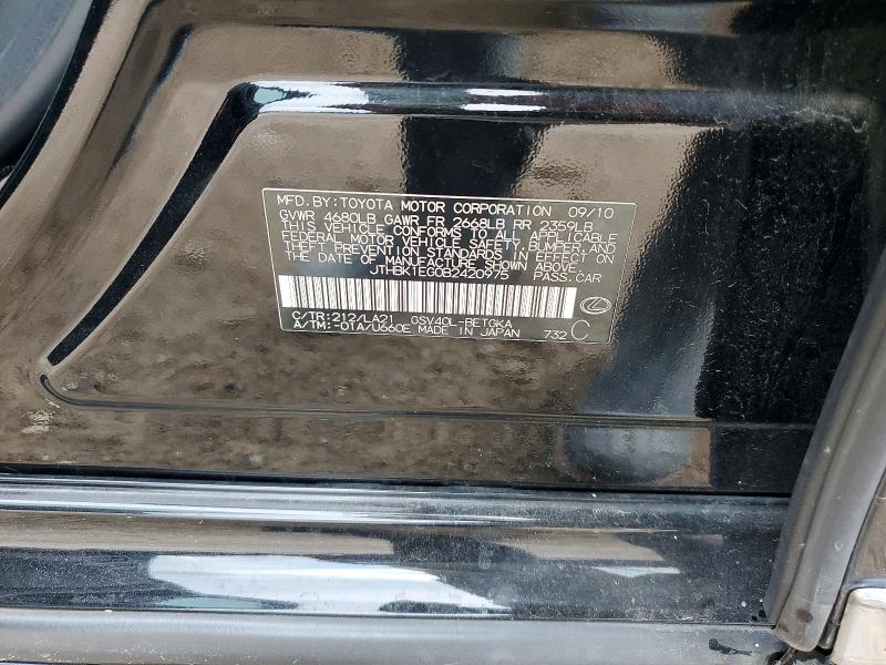 Продажа на аукционе авто 2011 Lexus Es, vin: JTHBK1EG0B2420975, номер лота: 57351936