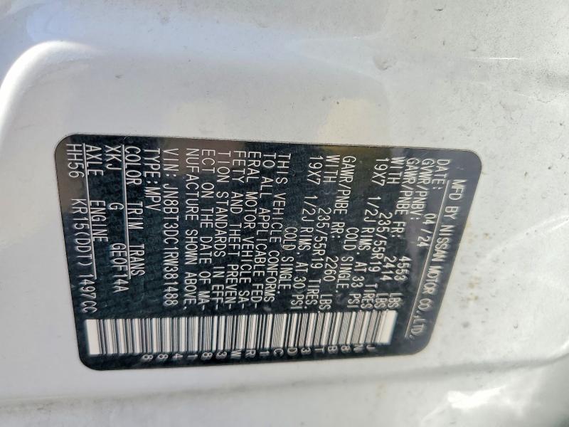 Продажа на аукционе авто 2024 Nissan Rogue, vin: JN8BT3DC1RW381488, номер лота: 58463086