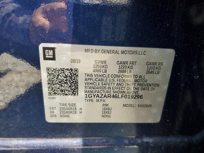 Продажа на аукционе авто 2020 Cadillac Xt4, vin: 1GYAZAR46LF019296, номер лота: 55813346
