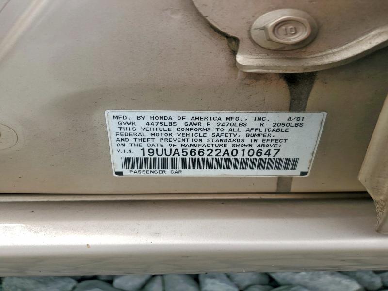 Aukcja sprzedaży 2002 Acura 3.2tl, vin: 19UUA56622A010647, numer aukcji: 57378096