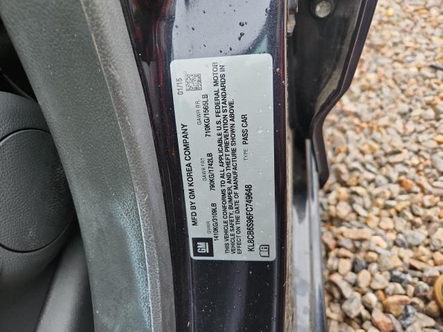 57712246 :رقم المزاد ، KL8CB6S96FC749648 vin ، 2015 Chevrolet Spark مزاد بيع
