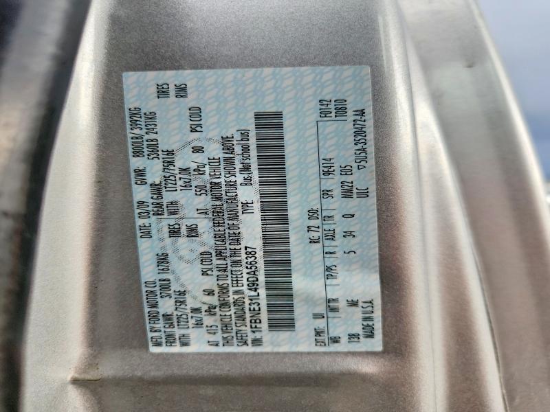 Продажа на аукционе авто 2009 Ford Econoline, vin: 1FBNE31L49DA56387, номер лота: 58896526