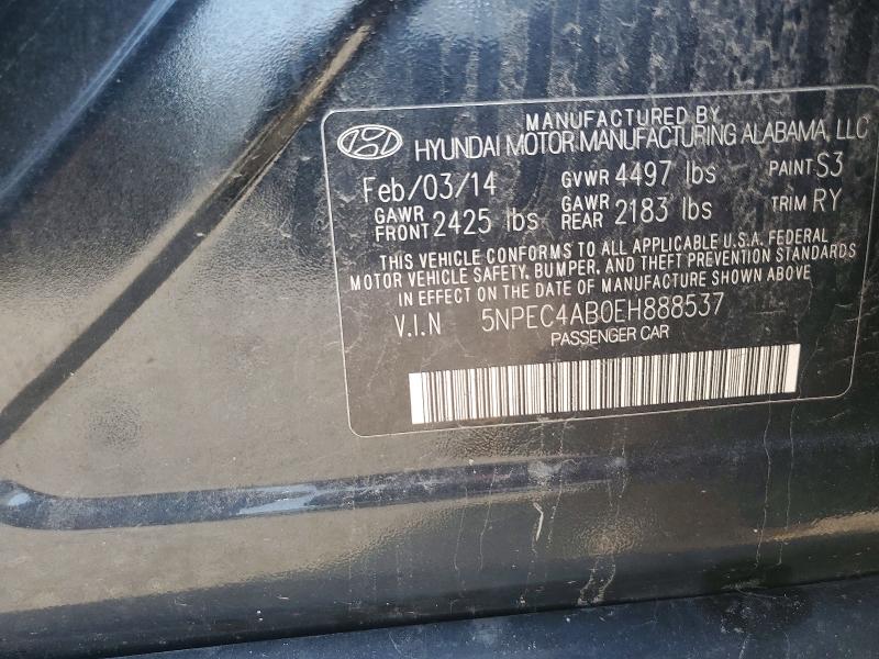 Продаж на аукціоні авто 2014 Hyundai Sonata, vin: 5NPEC4AB0EH888537, номер лоту: 58575386