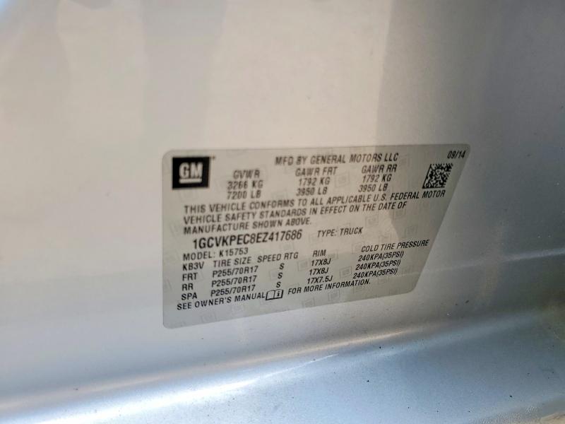 Aukcja sprzedaży 2014 Chevrolet Silverado, vin: 1GCVKPEC8EZ417686, numer aukcji: 85973245