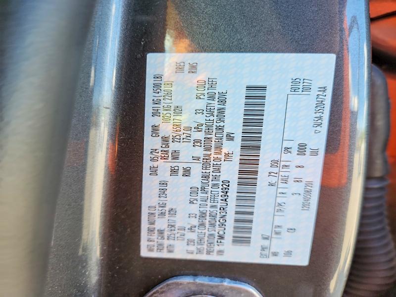 Продаж на аукціоні авто 2024 Ford Escape, vin: 1FMCU9GN3RUA94920, номер лоту: 58719806