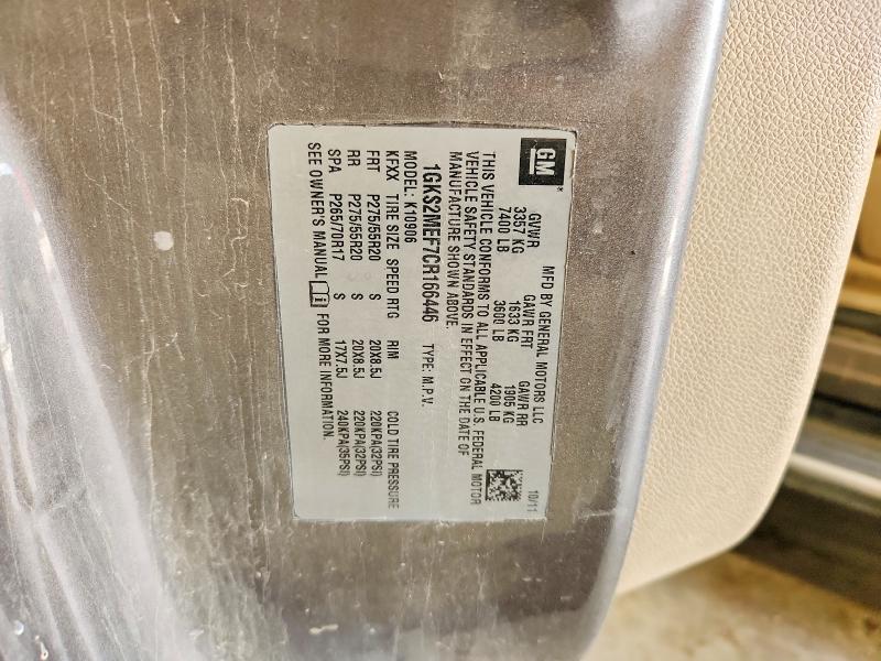 2012 Gmc Yukon Xl მანქანა იყიდება აუქციონზე, vin: 1GKS2MEF7CR166446, აუქციონის ნომერი: 59100996