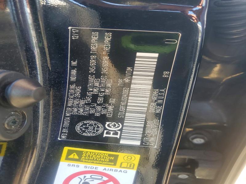 2018 Toyota Highlander Hybrid მანქანა იყიდება აუქციონზე, vin: 5TDJGRFH0JS040062, აუქციონის ნომერი: 59135516