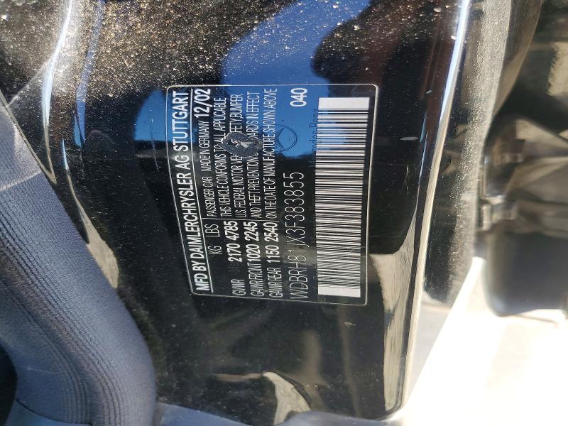 2003 Mercedes-benz C მანქანა იყიდება აუქციონზე, vin: WDBRH81JX3F383855, აუქციონის ნომერი: 58758766
