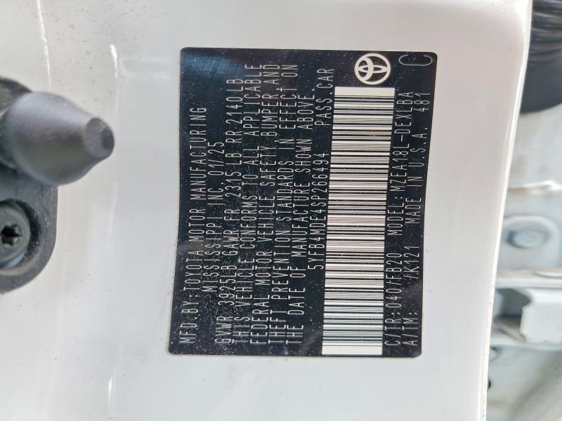 56217756 :رقم المزاد ، 5YFB4MDE4SP266494 vin ، 2025 Toyota Corolla مزاد بيع