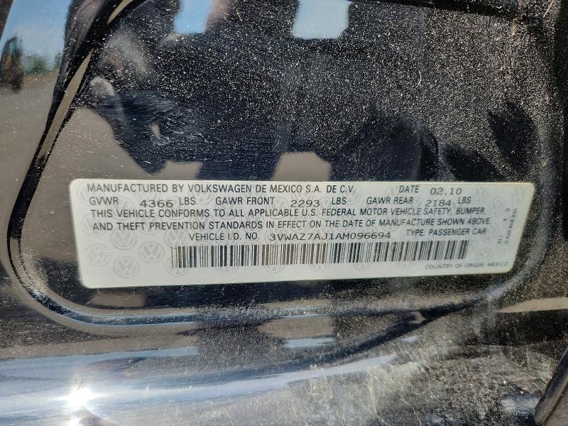 Продажа на аукционе авто 2010 Volkswagen Jetta, vin: 3VWAZ7AJ1AM096694, номер лота: 57746336