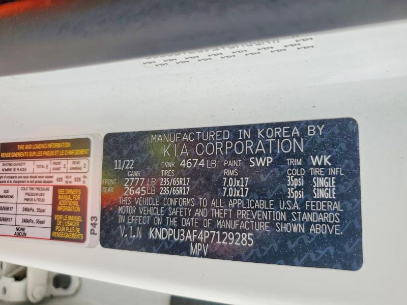 Aukcja sprzedaży 2023 Kia Sportage, vin: KNDPU3AF4P7129285, numer aukcji: 57215076