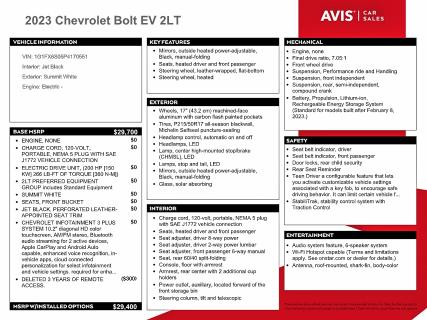 Продаж на аукціоні авто 2023 Chevrolet Bolt Ev, vin: 1G1FX6S05P4170551, номер лоту: 56765996