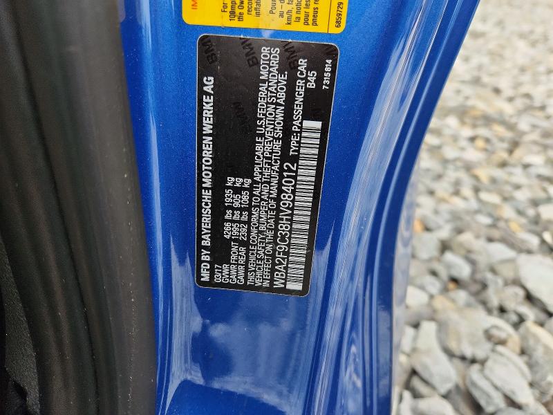 Продажа на аукционе авто 2017 Bmw 230i, vin: WBA2F9C38HV984012, номер лота: 57603596