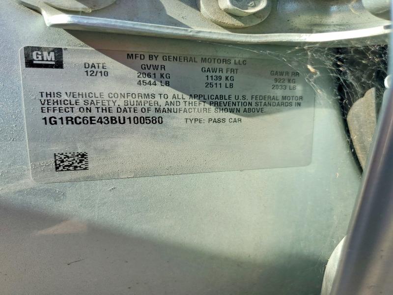58302526 :رقم المزاد ، 1G1RC6E43BU100580 vin ، 2011 Chevrolet Volt مزاد بيع