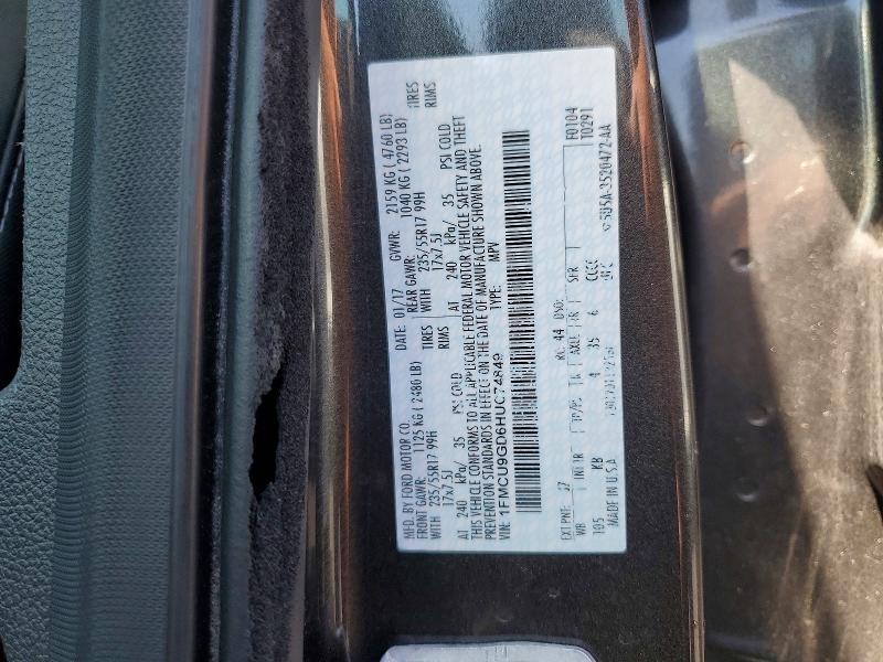 Aukcja sprzedaży 2017 Ford Escape, vin: 1FMCU9GD6HUC74849, numer aukcji: 55781836