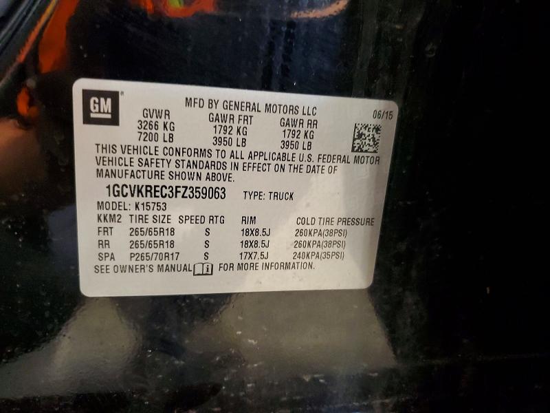 2015 Chevrolet Silverado მანქანა იყიდება აუქციონზე, vin: 1GCVKREC3FZ359063, აუქციონის ნომერი: 56445666