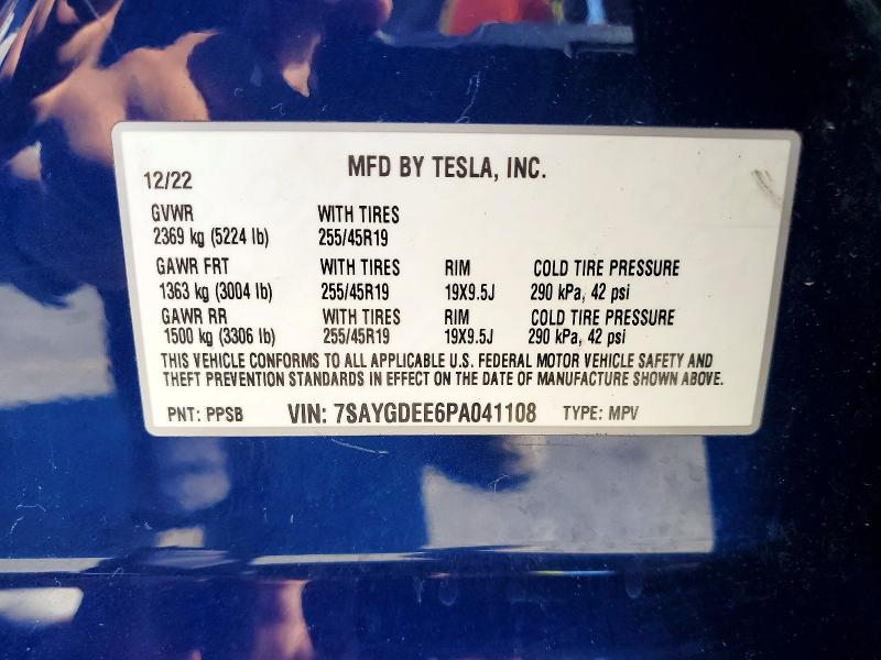Aukcja sprzedaży 2023 Tesla Model Y, vin: 7SAYGDEE6PA041108, numer aukcji: 57889176