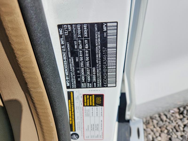 58177306 :رقم المزاد ، 4JGDA5HB9EA346157 vin ، 2014 Mercedes-benz Ml مزاد بيع