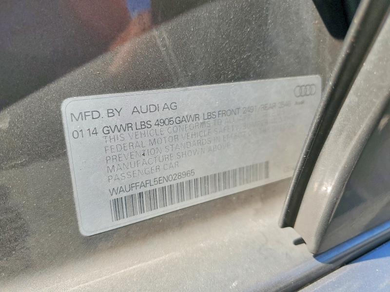 55877666 :رقم المزاد ، WAUFFAFL5EN028965 vin ، 2014 Audi A4 مزاد بيع
