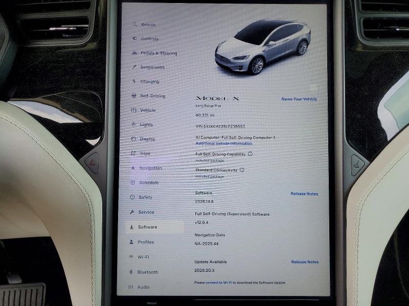 Продаж на аукціоні авто 2020 Tesla Model X, vin: 5YJXCAE28LF236553, номер лоту: 58467006