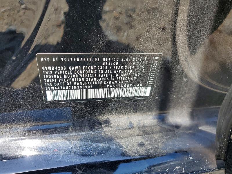 Aukcja sprzedaży 2018 Volkswagen Gti, vin: 3VW447AU7JM296906, numer aukcji: 58965436
