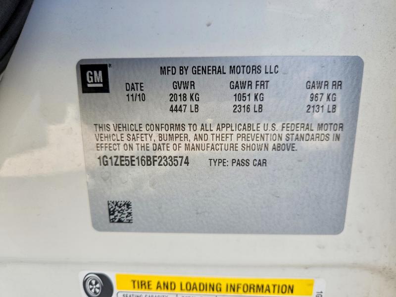 Продаж на аукціоні авто 2011 Chevrolet Malibu, vin: 1G1ZE5E16BF233574, номер лоту: 57907936
