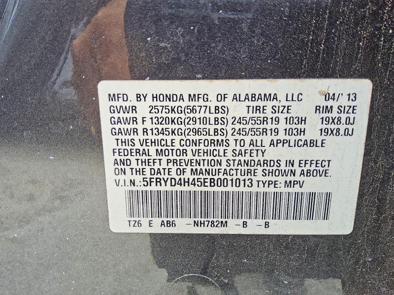 54812466 :رقم المزاد ، 5FRYD4H45EB001013 vin ، 2014 Acura Mdx مزاد بيع