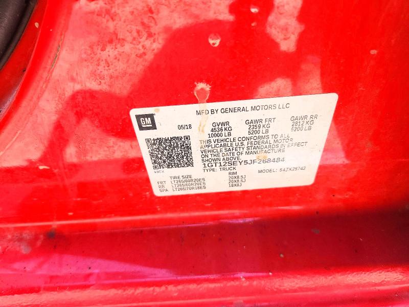2018 Gmc Sierra მანქანა იყიდება აუქციონზე, vin: 1GT12SEY5JF268484, აუქციონის ნომერი: 56680886
