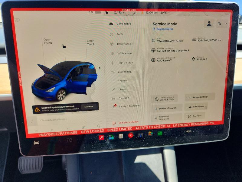 Aukcja sprzedaży 2023 Tesla Model Y, vin: 7SAYGDEE7PA170488, numer aukcji: 54288026