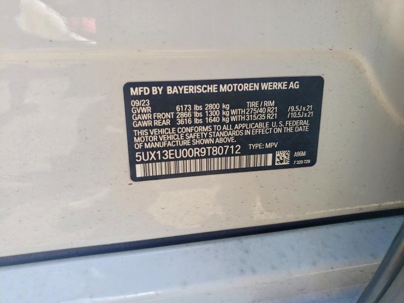 56782416 :رقم المزاد ، 5UX13EU00R9T80712 vin ، 2024 Bmw X5 مزاد بيع