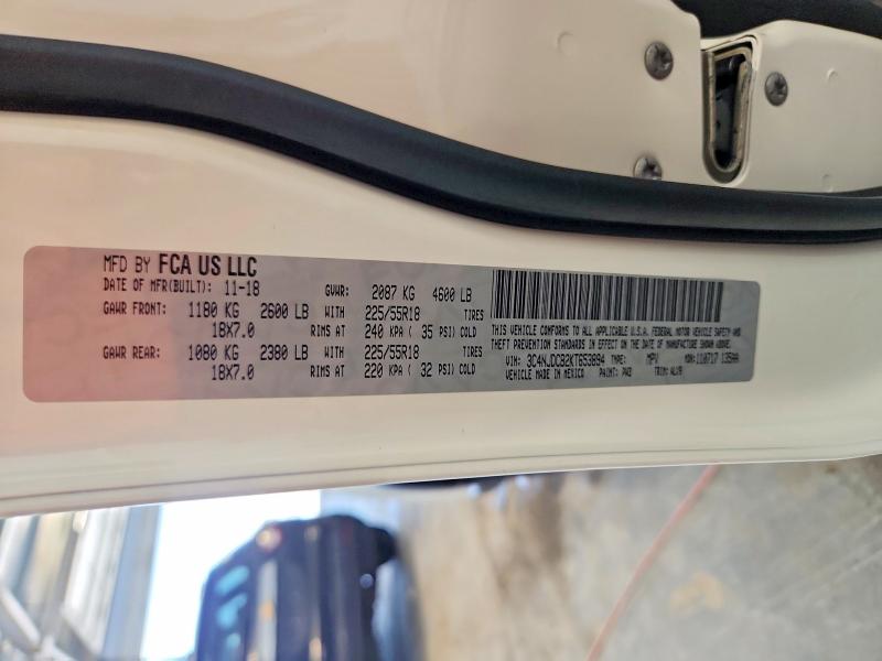 54729286 :رقم المزاد ، 3C4NJDCB2KT653894 vin ، 2019 Jeep Compass مزاد بيع