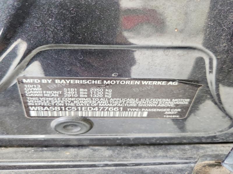 55457846 :رقم المزاد ، WBA5B1C51ED477661 vin ، 2014 Bmw 535 مزاد بيع