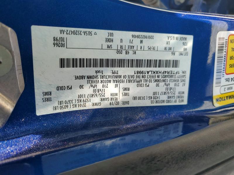 Продажа на аукционе авто 2019 Ford Ranger, vin: 1FTER4FHXKLA19981, номер лота: 59299546