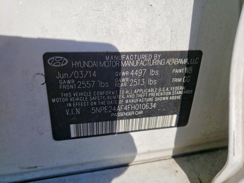 58929736 :رقم المزاد ، 5NPE24AF4FH010634 vin ، 2015 Hyundai Sonata مزاد بيع