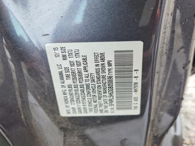 Продажа на аукционе авто 2016 Honda Odyssey, vin: 5FNRL5H63GB050696, номер лота: 58622506