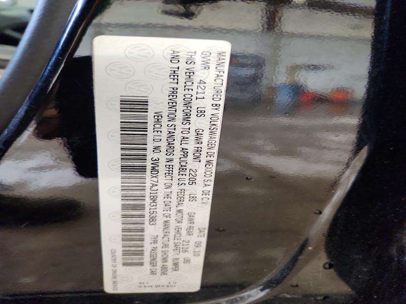 Продажа на аукционе авто 2011 Volkswagen Jetta, vin: 3VWDX7AJ1BM315383, номер лота: 46781656
