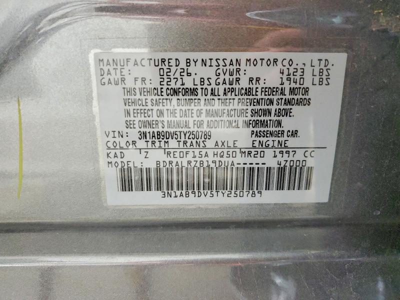 57316166 :رقم المزاد ، 3N1AB9DV5TY250789 vin ، 2026 Nissan Sentra مزاد بيع