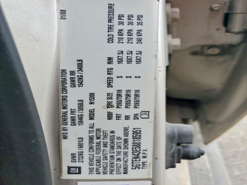 Продаж на аукціоні авто 2008 Hummer H3, vin: 5GTEN43E588185951, номер лоту: 59161066