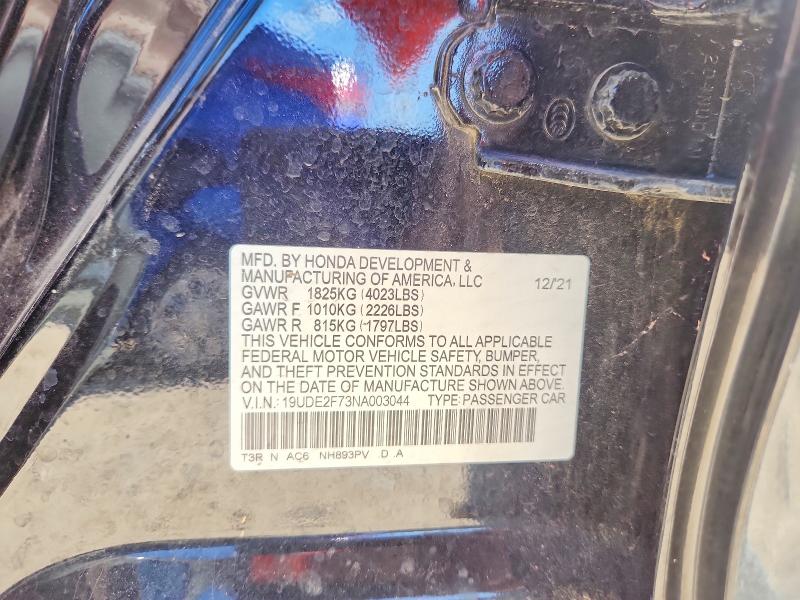 Продаж на аукціоні авто 2022 Acura Ilx, vin: 19UDE2F73NA003044, номер лоту: 57056456
