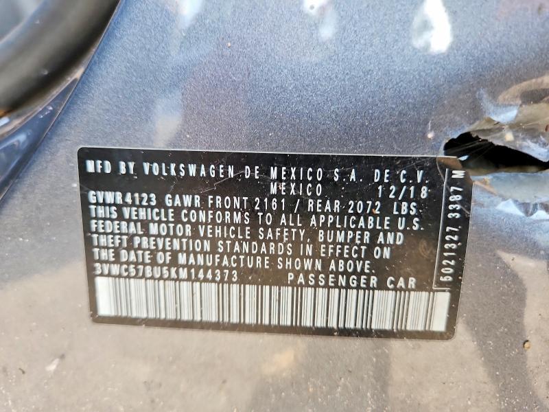 Продажа на аукционе авто 2019 Volkswagen Jetta, vin: 3VWC57BU5KM144373, номер лота: 59199946