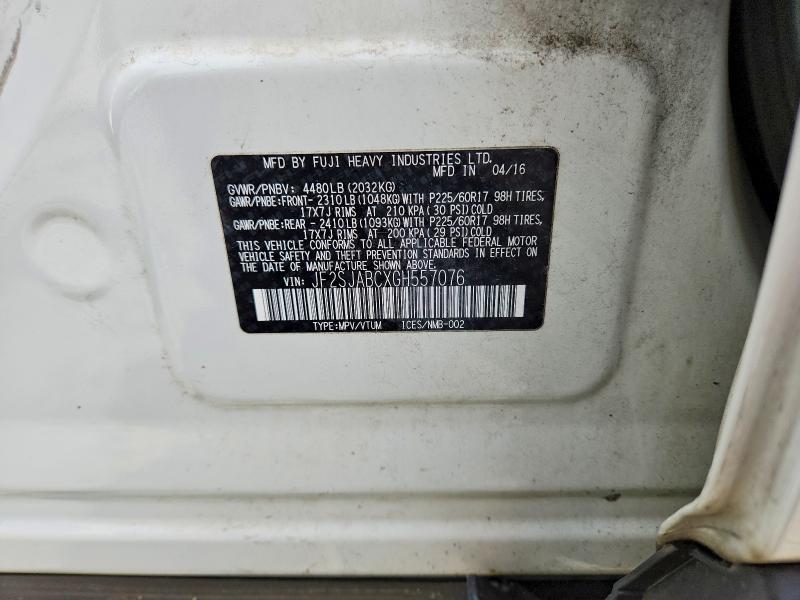 Auction sale of the 2016 Subaru Forester, vin: JF2SJABCXGH557076, lot number: 57639466